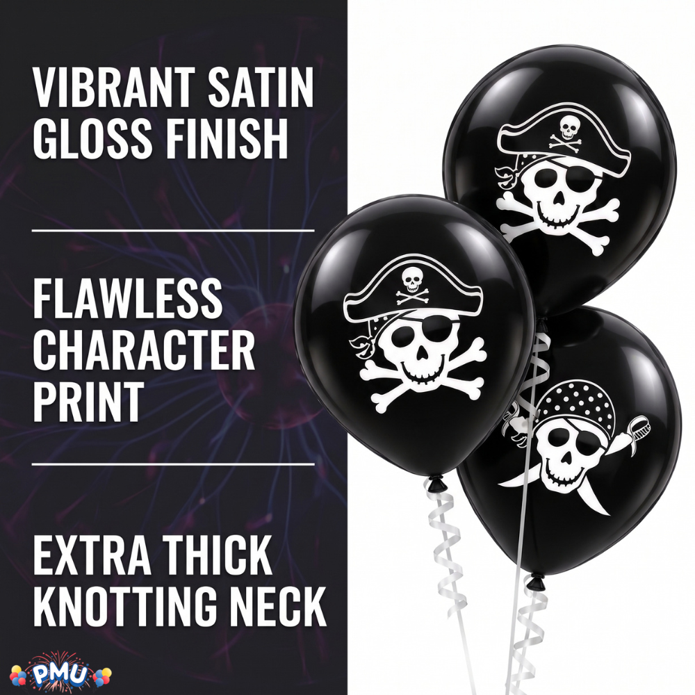 PMU Halloween Balloons - Small Latex Balloons for Halloween Ghost Theme & Birthday Parties, Trick-or-Treat, Party Favors & Decoration Supplies - 11 Inch