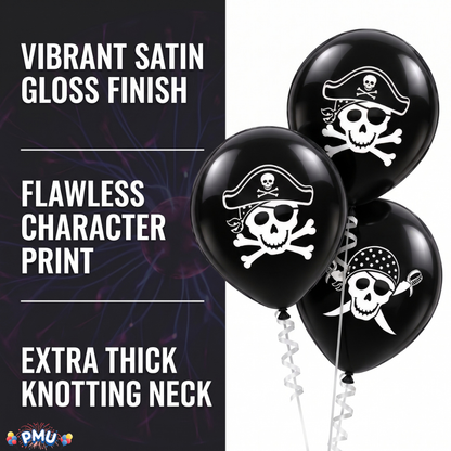 PMU Halloween Balloons - Small Latex Balloons for Halloween Ghost Theme & Birthday Parties, Trick-or-Treat, Party Favors & Decoration Supplies - 11 Inch
