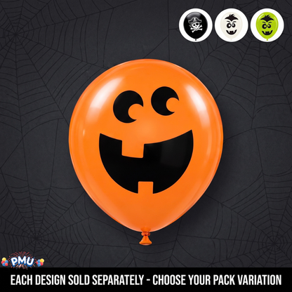 PMU Halloween Balloons - Small Latex Balloons for Halloween Ghost Theme & Birthday Parties, Trick-or-Treat, Party Favors & Decoration Supplies