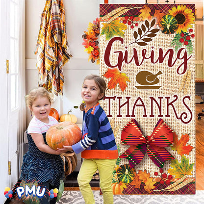 PMU Door Covers - Thanksgiving Door Covers - Thanksgiving Banner - Front Door Cover for Thanksgiving