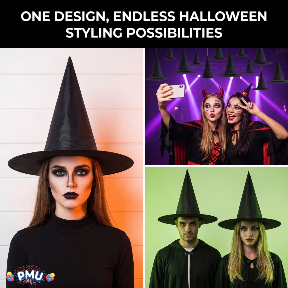 PMU Halloween Party Accessories Decoration Costume Witch Hats