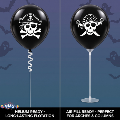 PMU Halloween Balloons - Small Latex Balloons for Halloween Ghost Theme & Birthday Parties, Trick-or-Treat, Party Favors & Decoration Supplies - 11 Inch