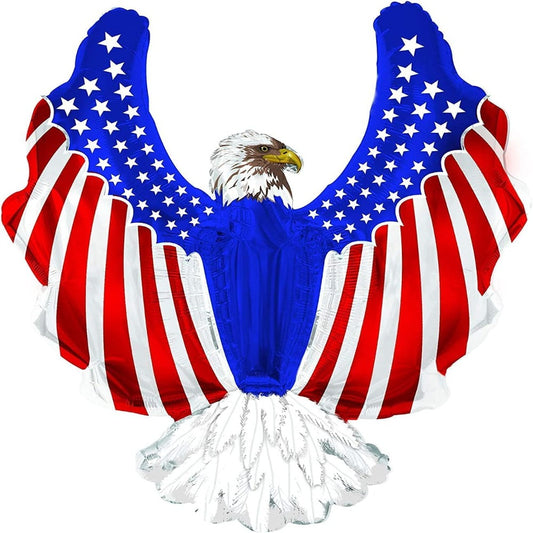 PMU Patriotic Eagle Shape-A-Loon 12 Inch Mylar-Foil Balloon