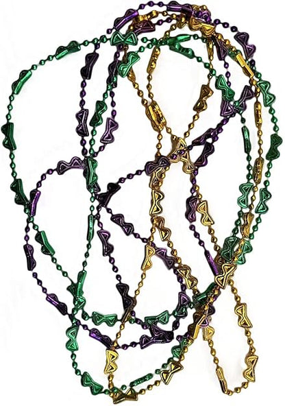 PMU Mardi Gras Mini Mask Beads Green, Gold & Purple