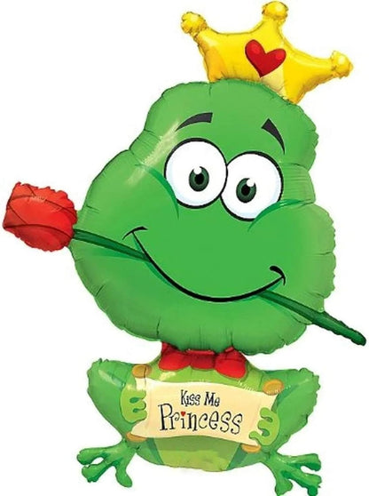 PMU 4 Pieces 39 Inches Valentine's Day Balloons, Kiss Me Princess-Frog Balloons,Love Balloons For Special Events, Photo Props Party Decoration and Accessories (4/Pkg)
