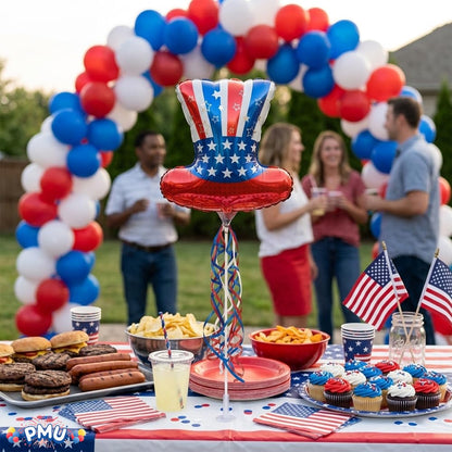 PMU 9 inch Pre-Inflated Emoji and Patriotic Balloons with Stick