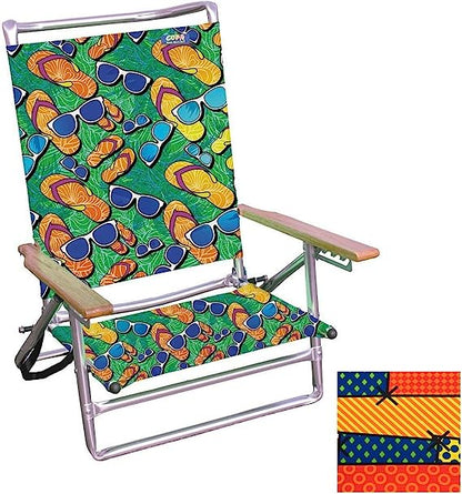 PMU Beach Chair 3 Position Lay-Flat Pkg/1