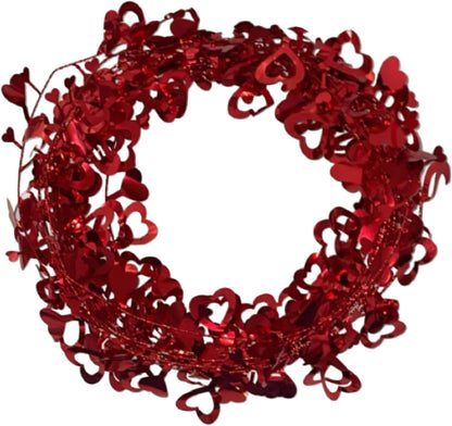 PMU Valentines Heart Garland, Heart Shape Wire Garland, Valentine's Day Garland, Garland Valentines Day Decorations, Heart Shape Valentines Day Decor, Valentines Garland, Heart Garland (25ft.)