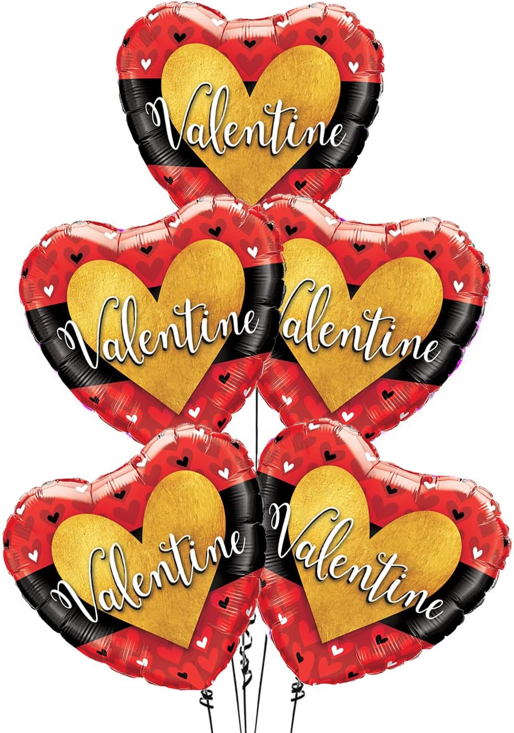 PMU Happy Valentine's Day 18 Inch Hearts Mylar-Foil Balloon