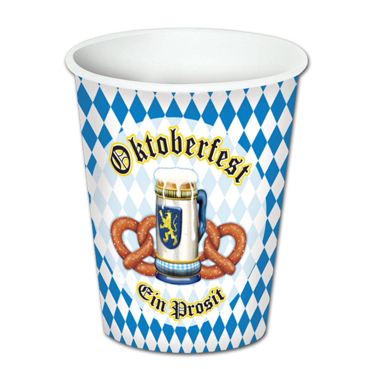 PMU Oktoberfest 9 Inch Dessert Plates, German Beer Festival Party Tableware