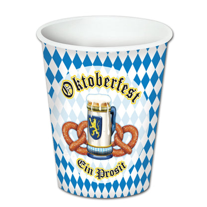PMU Oktoberfest 9 Inch Dessert Plates, German Beer Festival Party Tableware