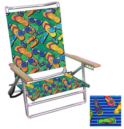 PMU Beach Chair 3 Position Lay-Flat Pkg/1