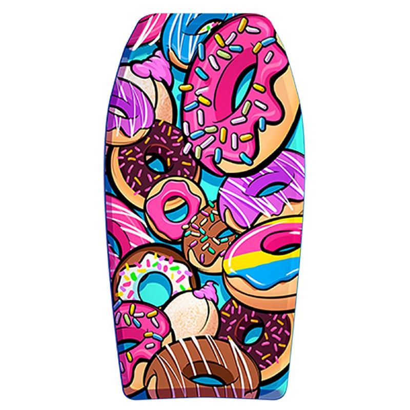 PMU 33-Inch Mermaid Graphics Printed Bodyboard - Lightweight Wrist Leash Slick Bottom Boogie Board for Beach, Sea & Pool - Surfing Board for Kids, Teens & Adults Pkg/1