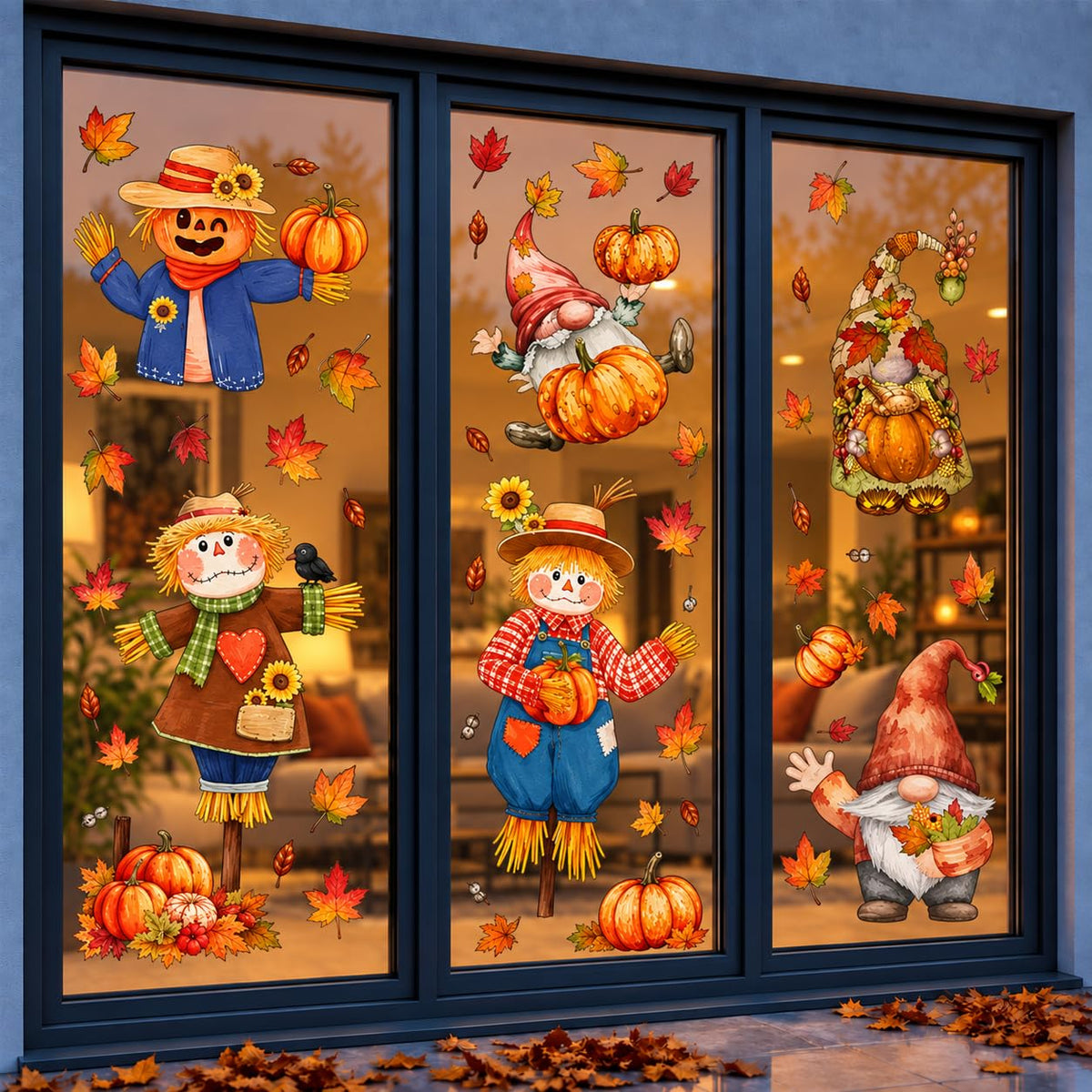 PMU Thanksgiving Wall Stickers, Fall Decals, Harvest Wall Decor