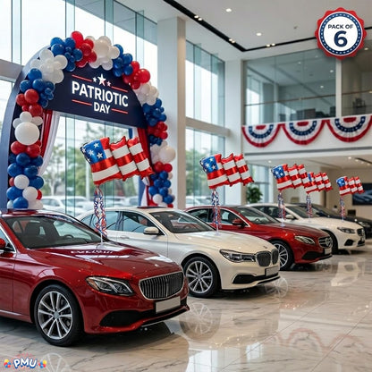 PMU 9 inch Pre-Inflated Emoji and Patriotic Balloons with Stick