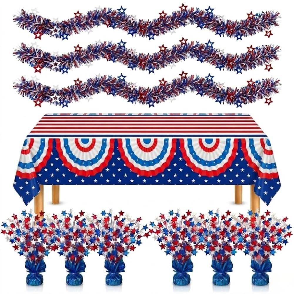 PMU 4th of July Decorations Patriotic Accessories Set