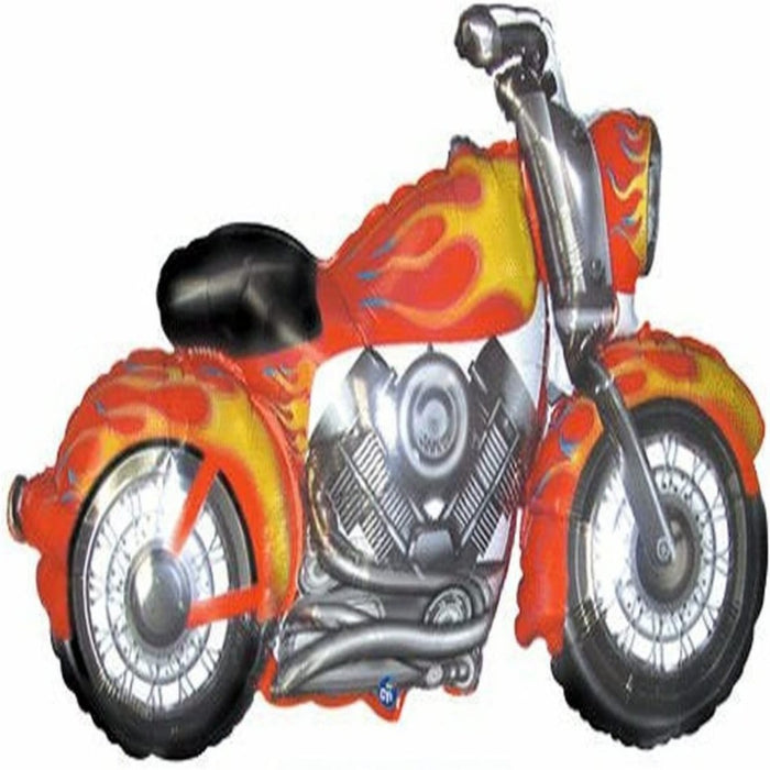 PMU Motorcycle Flame Design Jumbo Mylar/Foil Balloon Great for Harley Davidson Events