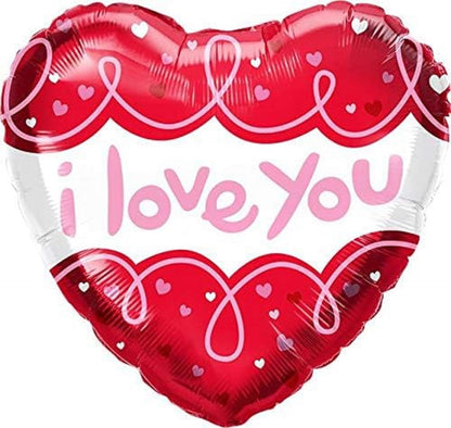 PMU Happy Valentine's Day 18 Inch Hearts Mylar-Foil Balloon