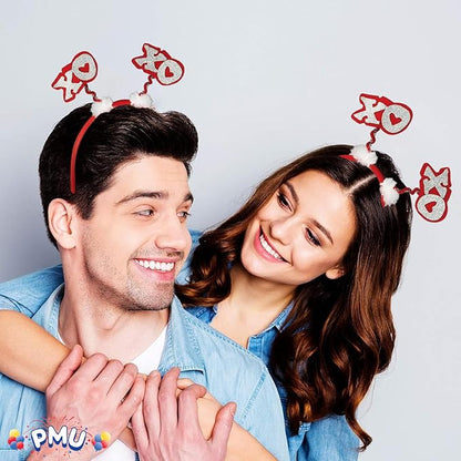 PMU Valentine's Day Head Boppers Valentines Day Headband Holiday Party Costume Accessories and Photo Props