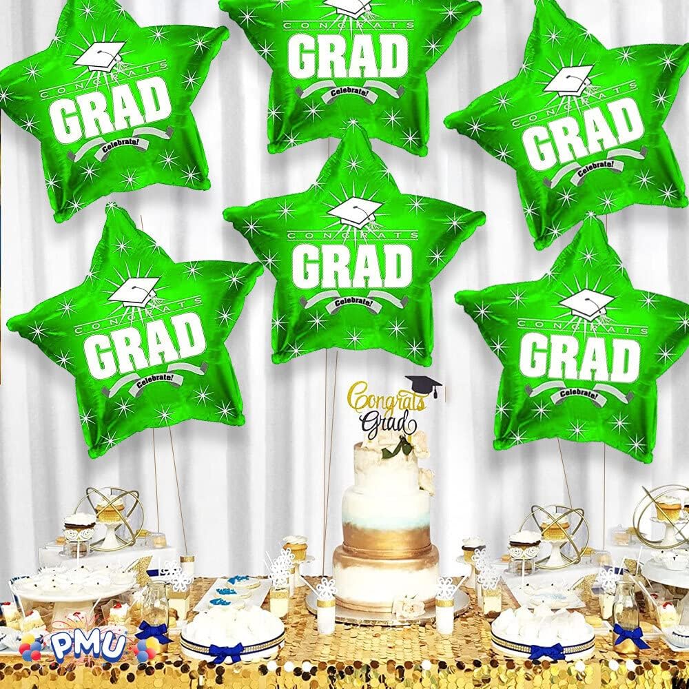 PMU Congrats Grad Cap Balloon, Star 18in Mylar | Graduation Decoration Mylar Balloons | Celebrate Success with Vibrant Graduation Balloons | Balloon Graduation Décor