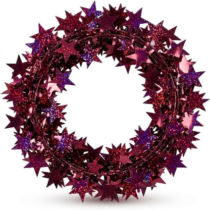 PMU Star Wire Shiny - Garland Halloween, Christmas Party, Wedding, Birthday, Festive Home Decoration Ornament 25ft Tinsel