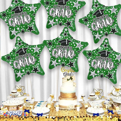 PMU Congrats Grad Cap Balloon, Star 18in Mylar | Graduation Decoration Mylar Balloons | Celebrate Success with Vibrant Graduation Balloons | Balloon Graduation Décor