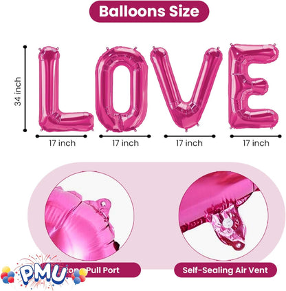 PMU Valentine's Day Mylar - Foil Balloons Proposal, Special Events, Photo Props Party Decoration and Accessories