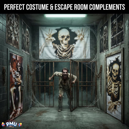 PMU 7 Set Halloween Garage Door Cover Set, 16x7ft, Window & Door Décor