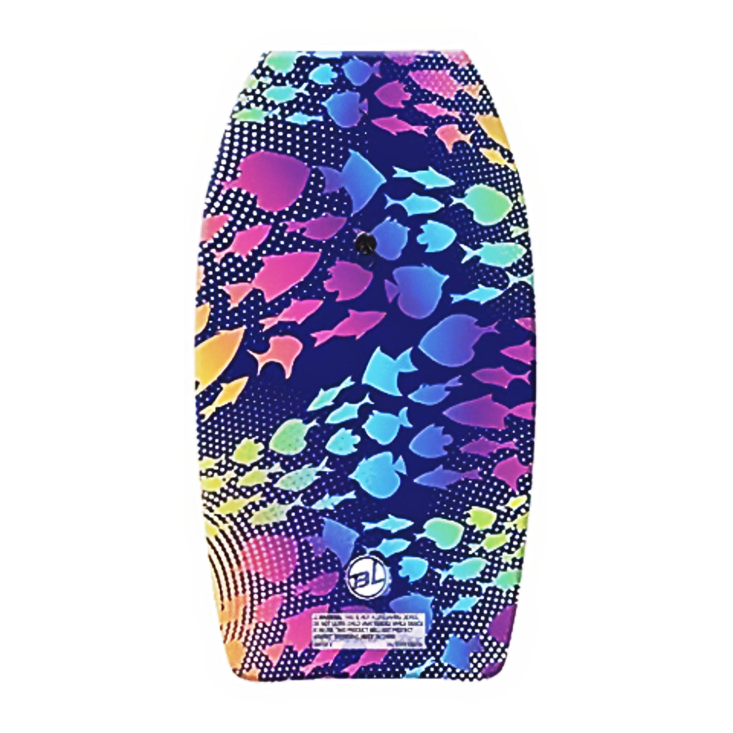 PMU 33 Inch Printed Bodyboard - Lightweight Wrist Leash Slick Bottom Boogie Board for Beach, Sea & Pool - Surfing Board for Kids, Teens & Adults Wave Conditions Pkg/1