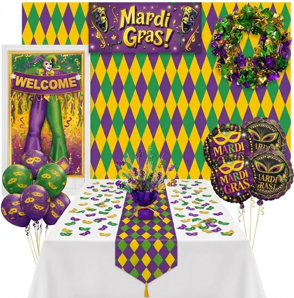 PMU Mardi Gras Party Decorations and Supplies