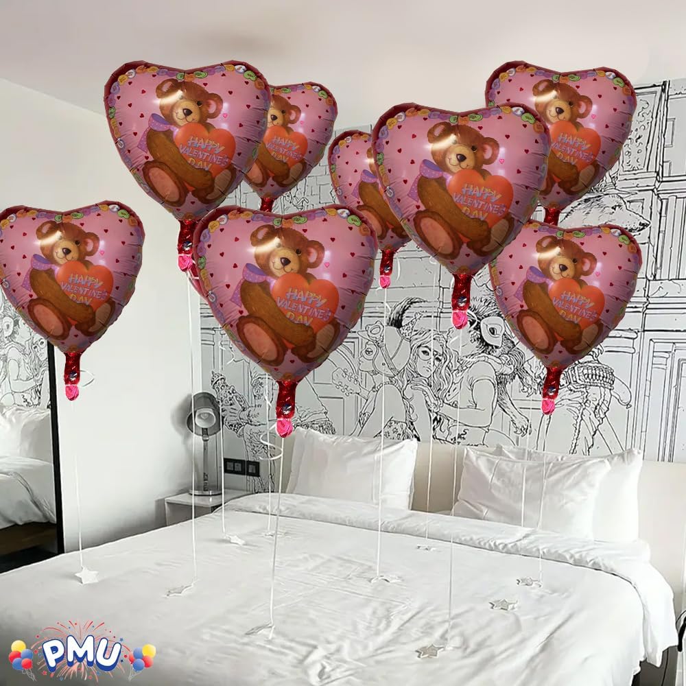 PMU Happy Valentine's Day 18 Inch Hearts Mylar-Foil Balloon