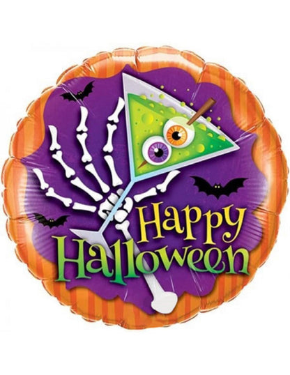 PMU Halloween Foil Balloons 18 Inch, Fun Mylar Balloons for Halloween Party Décor