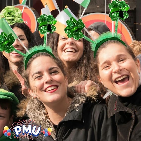 PMU St. Patricks Day - Mardi Gras Saint Patrick's Day Headband Shamrocks