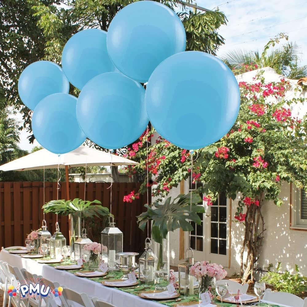 PMU 36 Inch Premium Latex Balloons - Jumbo Size Balloons for Birthdays, Wedding Parties, Baby Shower, Indoor & Outdoor, Events & Decoration Supplies.