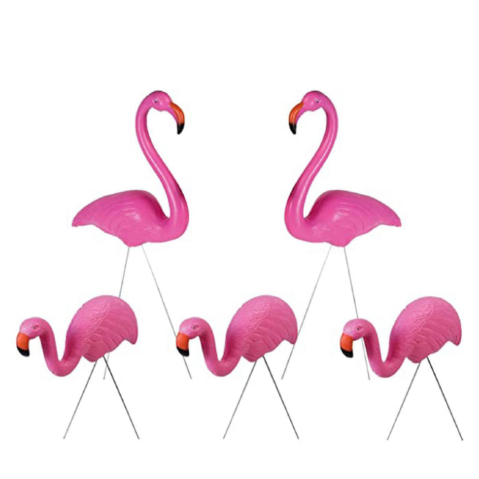 PMU Large Pink Flamingo Yard Decorations Lawn - 24 inch