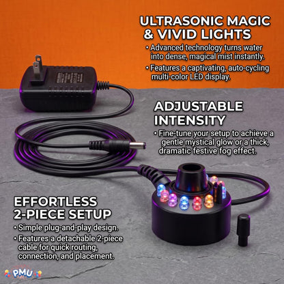 PMU Cauldron Set, Black Cauldron w/Mist Maker & Multicolor Fogger