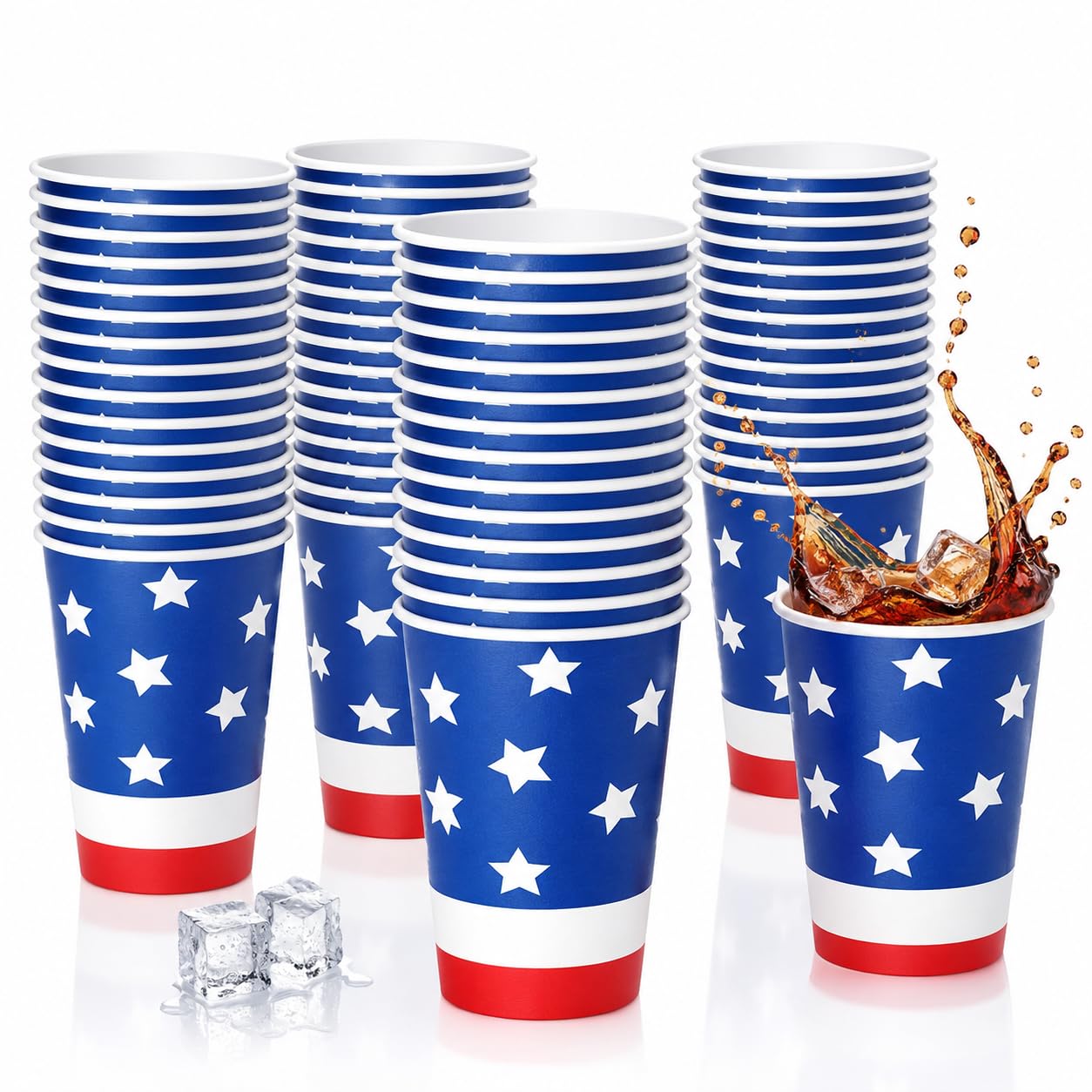 PMU Patriotic Party Supplies Collection – 4th of July Tableware & Decorations | American Flag Plates, Cups, Napkins, Tablecloths & Plastic Cutlery | Memorial Day, Veterans Day, Election Parties & Independence Day