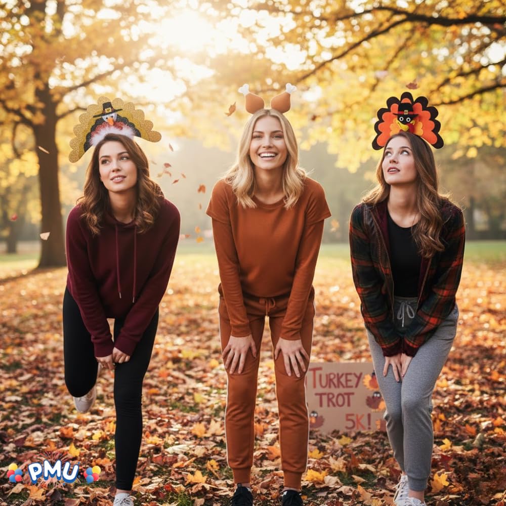 PMU Thanksgiving 3pc Assorted Hats and Headbands Party Costume Accessories