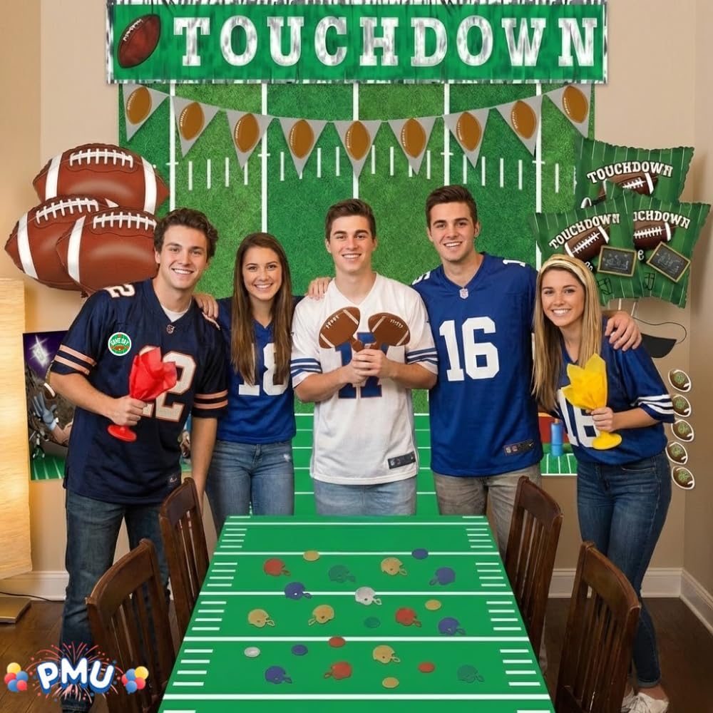PMU 21 Pcs Football Party Decorations Kit – Super Bowl Game Day Decor