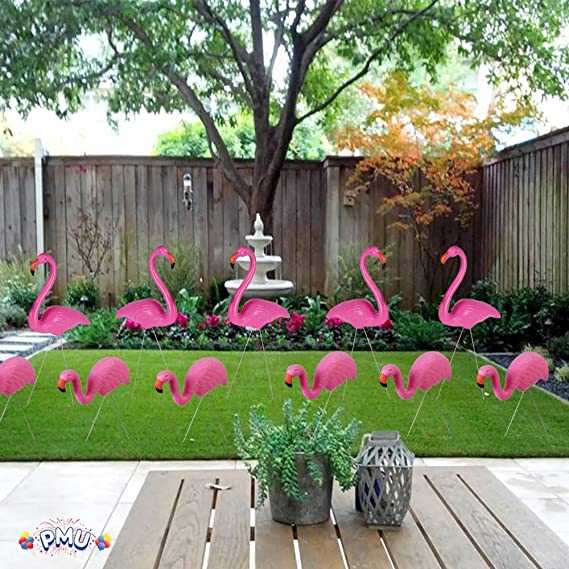 PMU Large Pink Flamingo Yard Decorations Lawn - 24 inch