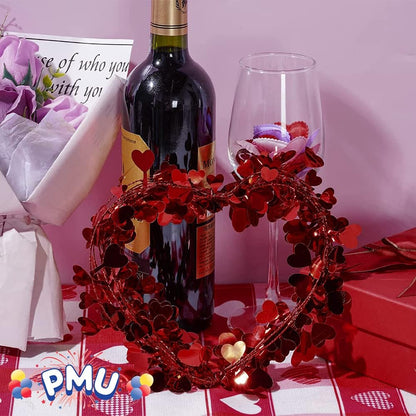 PMU Valentines Heart Garland, Heart Shape Wire Garland, Valentine's Day Garland, Garland Valentines Day Decorations, Heart Shape Valentines Day Decor, Valentines Garland, Heart Garland (25ft.)