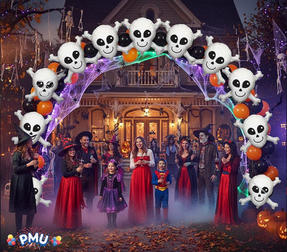 PMU Halloween Mylar Foil Balloons for Halloween Party Decorations, Haunted House, Photo Booth & Spooky Celebrations