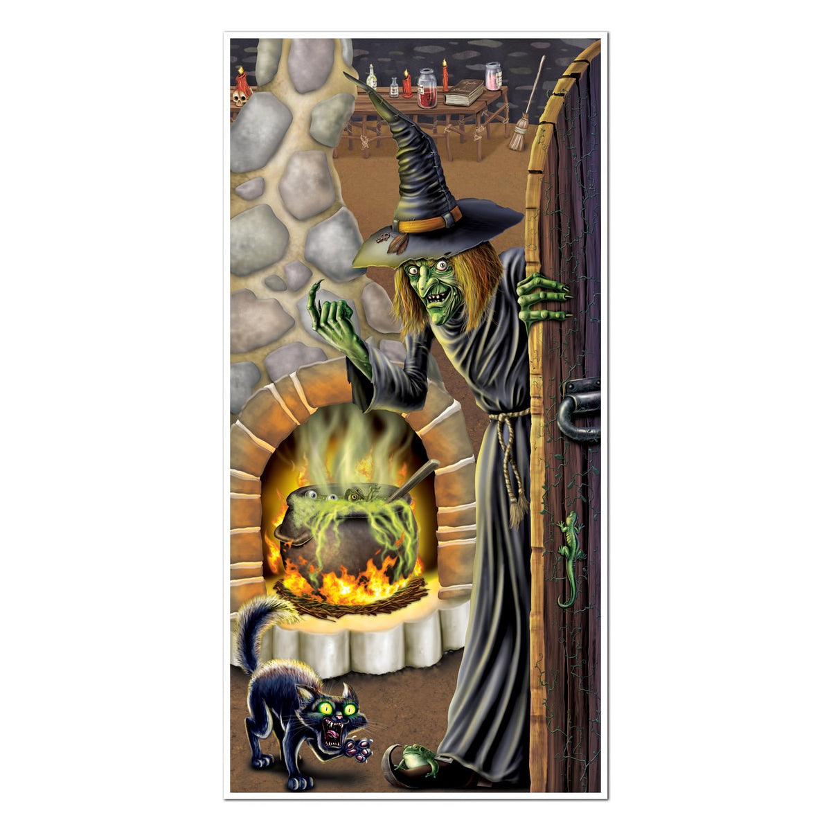PMU Halloween Door Covers, Witch Door Cover Halloween Decor
