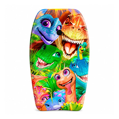 PMU 26 Inch Graphics Printed Bodyboard - Lightweight Wrist Leash Slick Bottom Boogie Board for Beach, Sea & Pool - Surfing Board for Kids, Teens & Adults Wave Conditions  Pkg/1