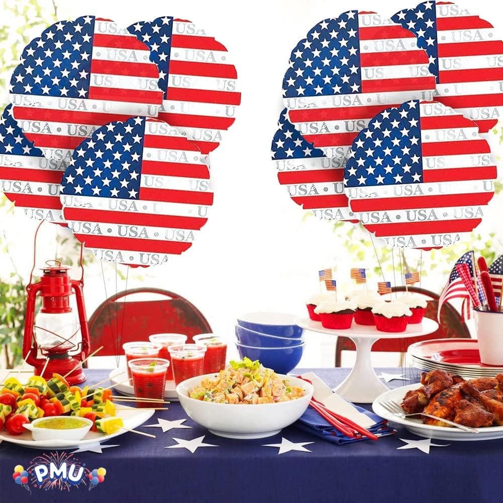 PMU Patriotic 4th of July USA Star Round 18 Inch Mylar-Foil Balloon