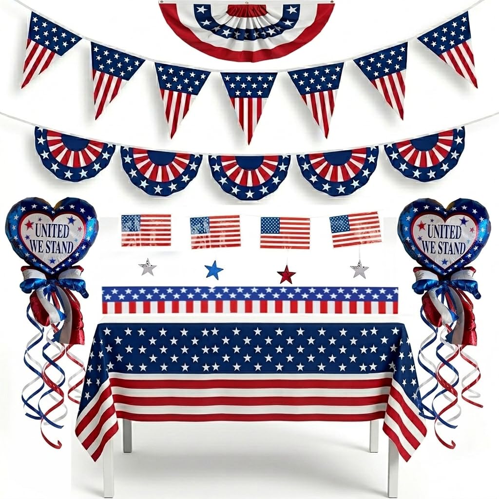 PMU 4th of July Decorations Patriotic Accessories Set