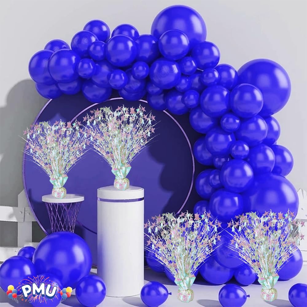 PMU Starburst Balloon Centerpiece - Beautiful Table Centerpieces for Memorial Day, Birthdays, Halloween, Veterans Day Party & Independence Day Celebration - 15in / 7.34cm