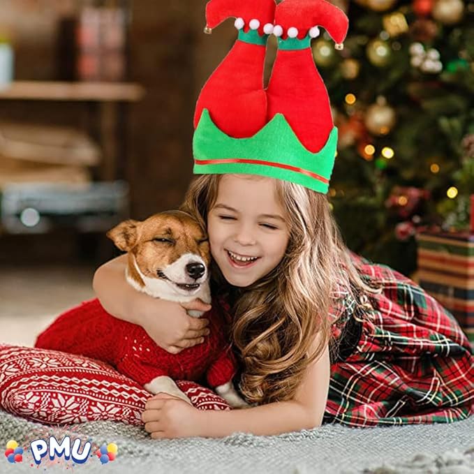 PMU Funny Christmas Hat, Santa's Santa Pants Down The Chimney Hat for Crazy Xmas Party Dress Up Celebrations, Costume Accessories