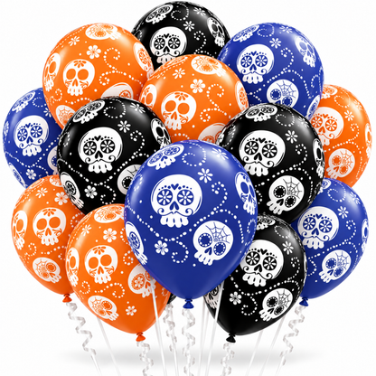 PMU Halloween Balloons - Small Latex Balloons for Halloween Ghost Theme & Birthday Parties, Trick-or-Treat, Party Favors & Decoration Supplies - 11 Inch