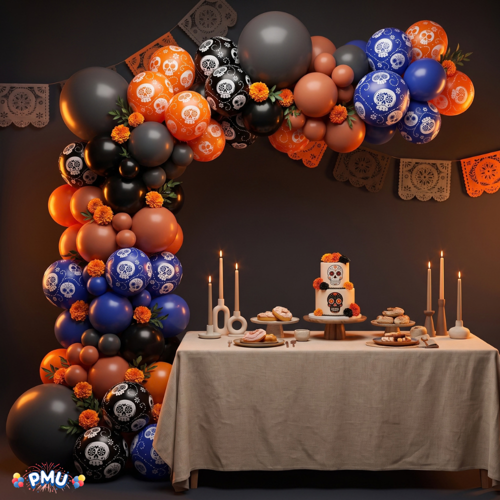 PMU Halloween Balloons - Small Latex Balloons for Halloween Ghost Theme & Birthday Parties, Trick-or-Treat, Party Favors & Decoration Supplies - 11 Inch